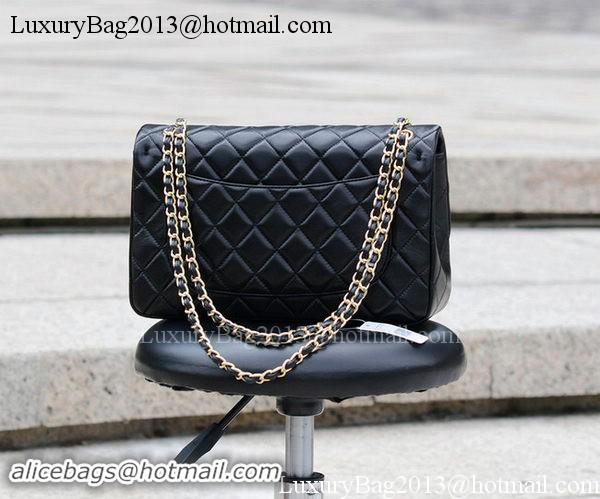 Chanel Jumbo Classic Black Sheepskin Flap Bag A58600 Gold