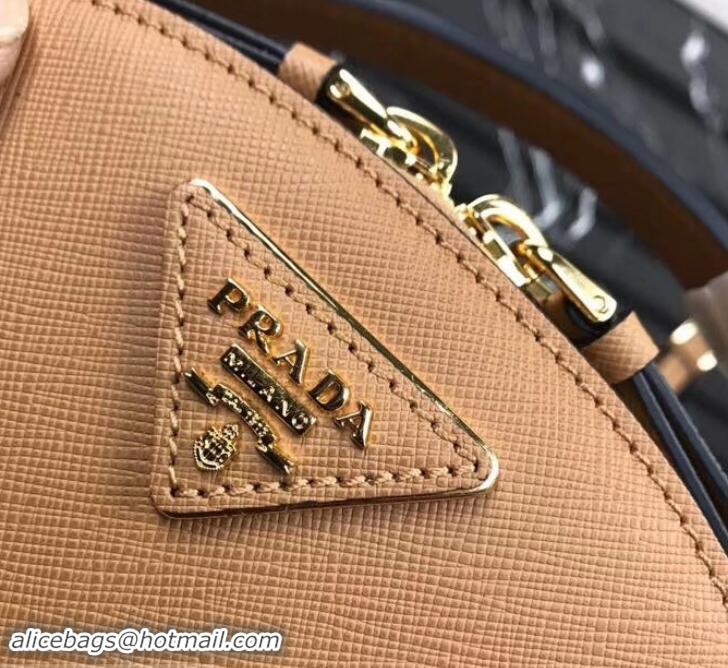 Best Quality Prada Round Odette Saffiano Leather Bag 1BH123 Khaki 2019