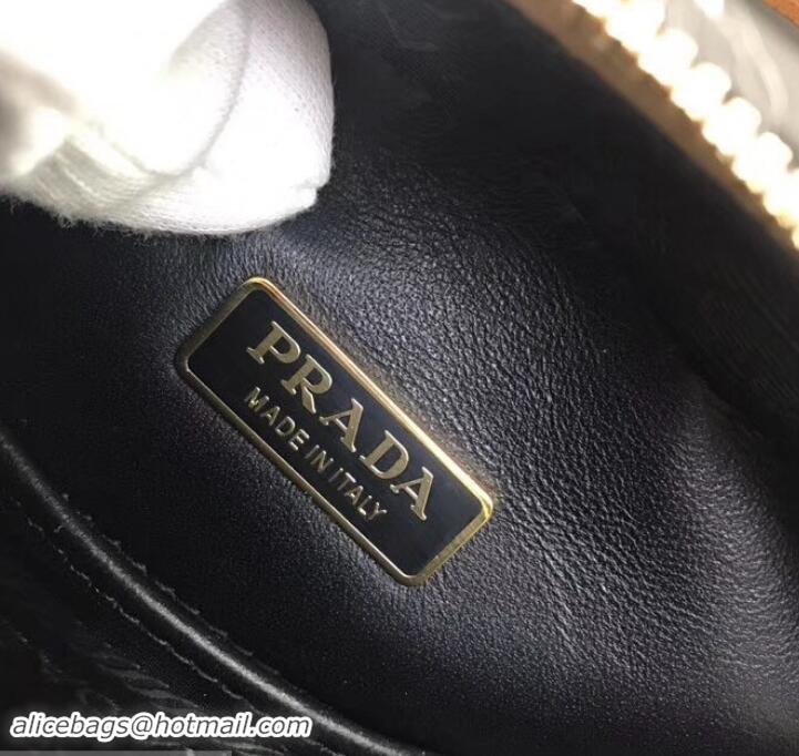 Best Quality Prada Round Odette Saffiano Leather Bag 1BH123 Khaki 2019