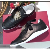 Shop Grade Roger Vivier Lace-up Buckle Sneakers Black R8534 Black 2018