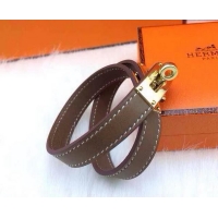 Pretty Style Hermes Genuine Leather Bracelet HM0013B