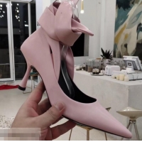 Best Design Balenciaga Heel 8cm Ankle Tie Pumps B713011 Pink 2019