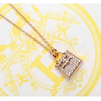 Fashion Hermes Kelly Bag Pendant Necklace 721123 Rose Gold