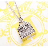 Discount Hermes Kelly Bag Pendant Necklace 721123 Silver