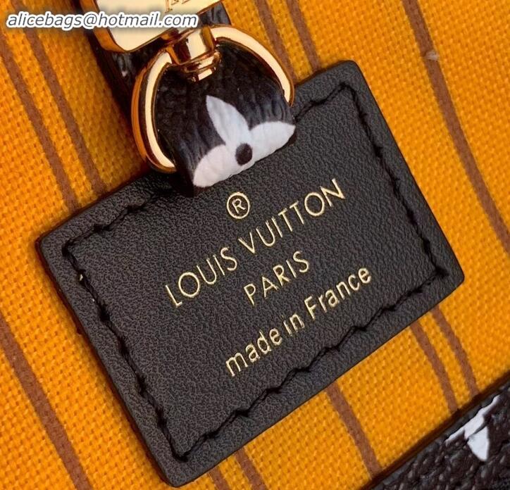 Pretty Style Louis Vuitton Animal Prints Monogram Canvas Neverfull MM Tote Bag M44676 Black/Brown 2019