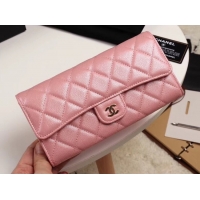 Hot Style Chanel Calfskin Leather & Gold-Tone Metal A80758 pink