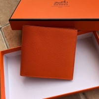 Best Product Hermes espom leather Wallet H2296 orange