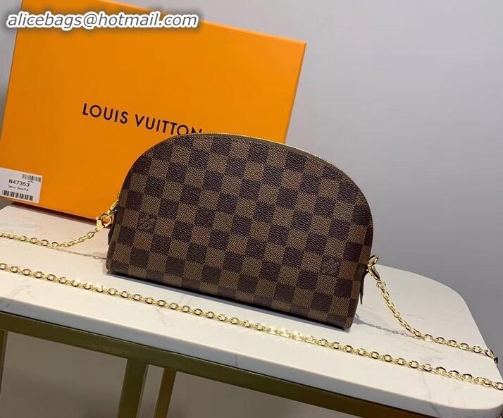 Affordable Price Louis Vuitton Cosmetic Pouch GM Bag M47353 Damier Ebene Canvas