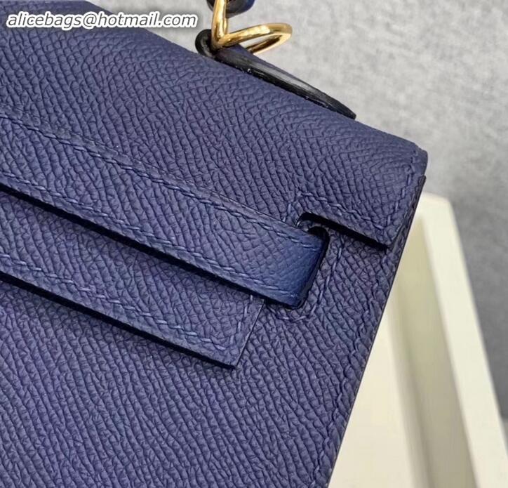 Promotion Hermes Kelly 25cm Bag in Original Epsom Leather H091420 Royal Blue