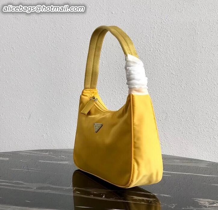 Stylish Prada Nylon Hobo Bag MV515 Yellow 2019