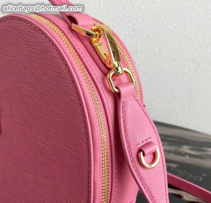 Pretty Style Prada Saffiano Leather Heart Odette Bag 1BH144 Pink 2019