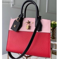 Classic Hot Louis Vuitton City Steamer PM Tote Bag M53888 Black/Pink/Red 