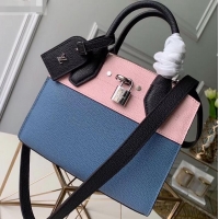 Low Price Louis Vuitton City Steamer Mini Tote Bag M53818 Black/Blue/Pink