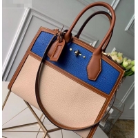 Stylish Louis Vuitton City Steamer Mini Tote Bag M55099 Blue/Beige