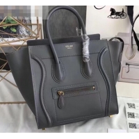 Best Quality Celine Micro Luggage Bag in Original Smooth Calfskin Gray C090904