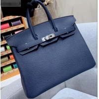 Sumptuous Hermes Birkin 25cm Bag in Original Togo Leather H091418 Royal Blue