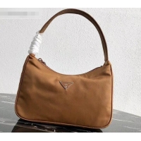 Luxurious Prada Nylon Hobo Bag MV515 Brown 2019