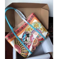 Cheapest Dolce & Gabbana Medium Chrysanthemum Leather Bag 4141 blue
