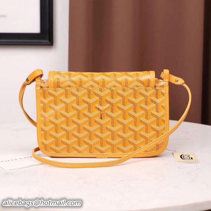New Stylish Goyard Plumet Wallet Clutch Bag With Leather Strap 2166 Yellow
