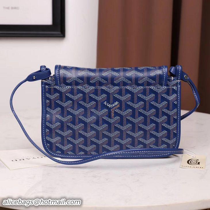 Cheap Classic Goyard Plumet Wallet Clutch Bag With Strap 2166 Dark Blue
