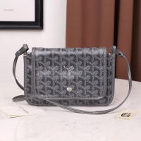 Luxury Goyard Plumet Wallet Clutch Bag With Strap 2166 Dark Grey