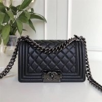 Design Boy Chanel Flap Shoulder Bag Leather A67085 black