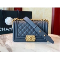 Top Grade Boy Chanel Flap Shoulder Bag Leather A67085 blue