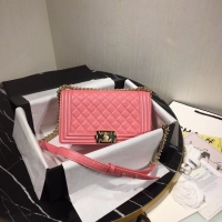 Good Product Boy Chanel Flap Shoulder Bag Original Leather Pink A67085 Gold