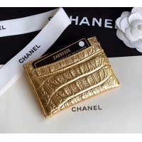 Grade Chanel Calfskin & Gold-Tone Metal A31510 Gold