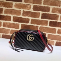 Well Crafted Gucci GG Marmont Matelasse Shoulder Bag A447632 Black