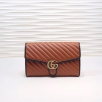 Unique Style Gucci GG Marmont clutch 498079 brown