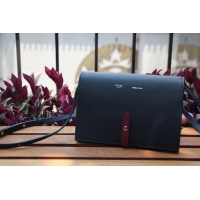 Good Quality Celine leather Mini Shoulder Bag 73383 dark blue
