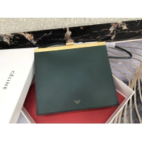 Well Crafted CELINE MINI CLASP BAG IN SMOOTH CALFSKIN 181053 Blackish GREEN
