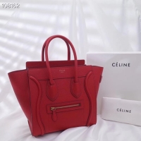 Fashion CELINE MICRO LUGGAGE HANDBAG IN LAMINATED LAMBSKIN 167793-11