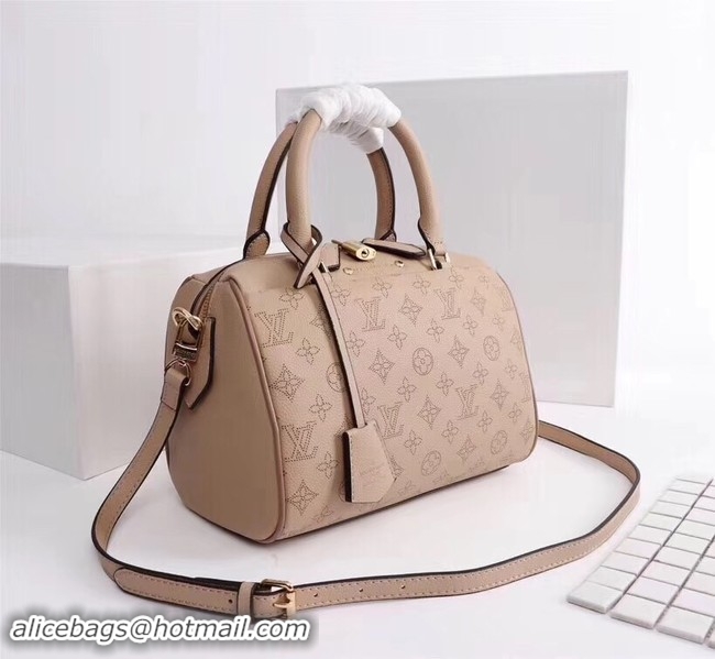 Fashion Louis Vuitton Mahina Leather SPEEDY BANDOULIERE 30 M40431 Apricot
