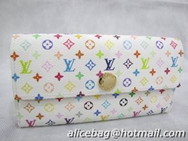 New Cheap Louis Vuitton Monogram Multicolore Sarah Wallet M93744