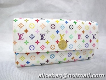 Original Cheap Louis Vuitton Monogram Multicolore Sarah Wallet M93742