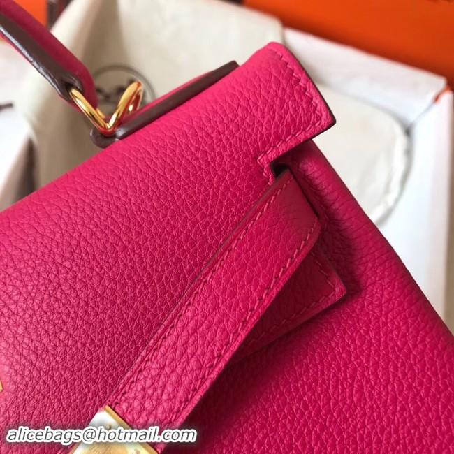Fashion Hermes original Togo leather kelly bag KL32 rose