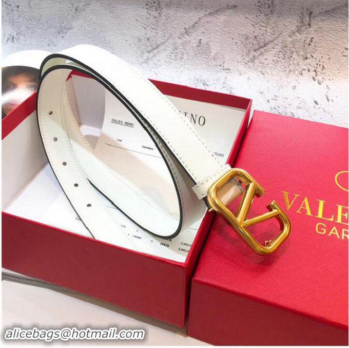 Top Quality Valentino Leather Belt V7471 White
