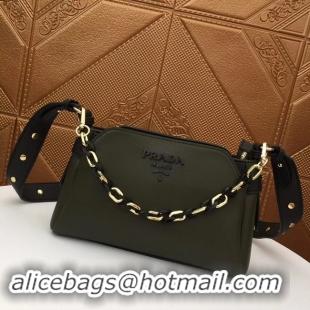 Low Cost Prada Calf leather shoulder bag 2032 black