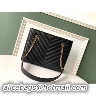 Fashion SAINT LAURENT leather shoulder bag 392742 black
