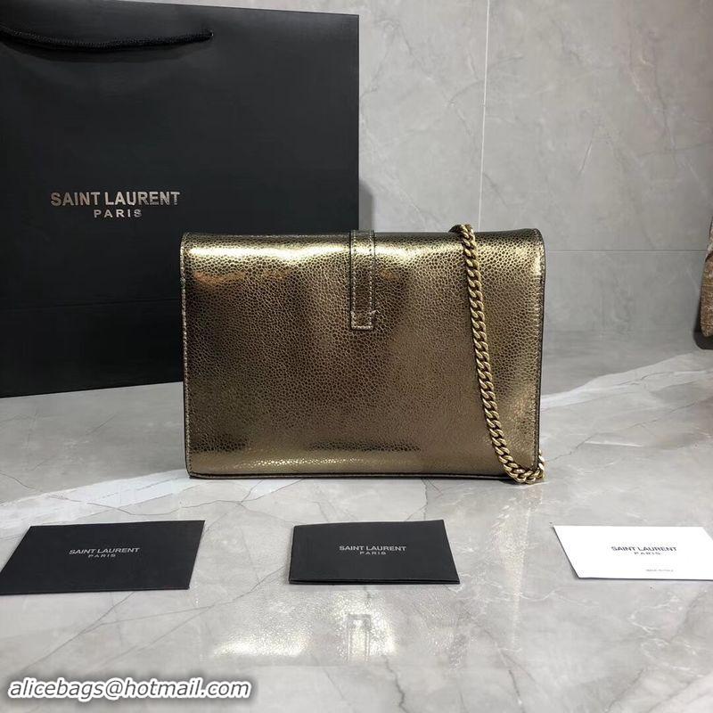 Super Yves Saint Laurent Original Leather Shoulder Bag Y554763 Bronze Gold