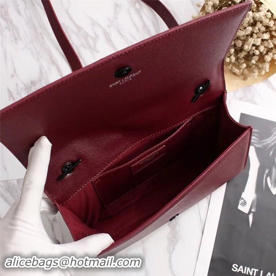 Best Price SAINT LAURENT Monogram Kate leather tote cross-body bag 26806 Burgundy