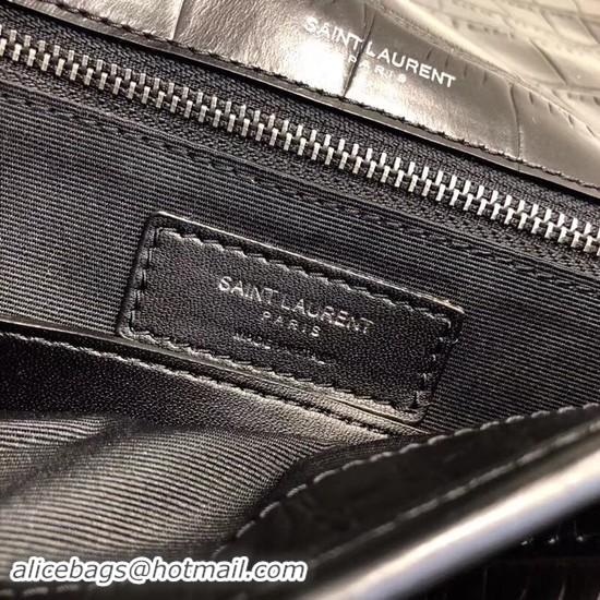 Most Popular SAINT LAURENT Medium Niki Chain Bag Cabas crocodile-embossed leather 498894 Black