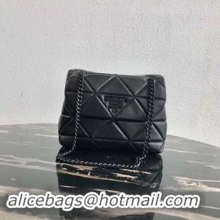 Best Product Prada Original Lambskin Leather Shoulder Bag 1BD233 Black