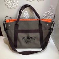Low Price Hermes Canvas Shopping Bag H0734 Khaki
