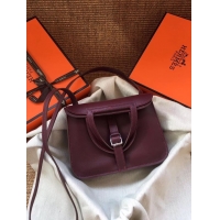 Luxury Hermes Original Halzan mini bag H069523 bordeaux