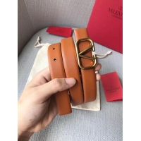 Fashion Cheapest Valentino Leather Belt V7468 Brown