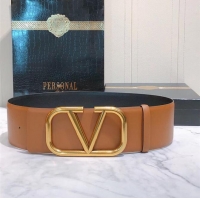 New Design Valentino 4cm Vlogo Belt V7469 Brown