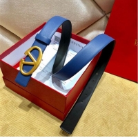 Wholesale Valentino Original Leather Belt V7472 Blue